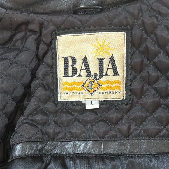 RARE VINTAGE BAJA Trading Company Studded Eagle Rhinestone 100% Leather Jacket - Picture 14 of 16